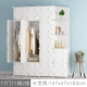 Tủ quần áo nền kinh tế hiện đại đơn giản lắp ráp không gian ký túc xá thuê gỗ nhựa tiết kiệm bố trí đơn giản phòng ngủ tủ gia đình nhỏ - Buồng mẫu tủ quần áo gỗ tự nhiên 4 cánh