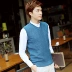 Áo len nam mùa thu và mùa đông áo len nam cổ lọ hàn quốc Dệt kim Vest