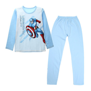 Disney Kidsren's Pajamas Long-Sleeved Spring & Fall Pure Cotton Spider-Man Cartoon Cotton Boys' Home Clothes Set for Boys