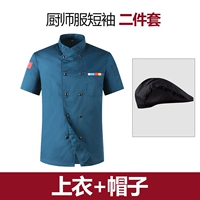 Зеленая футболка, шапка, короткий рукав