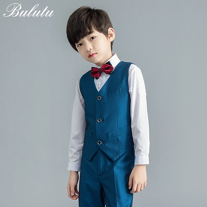 Childrens mens phù hợp với bộ đồ phù hợp với phù hợp với chiếc váy boy hoa trẻ Hàn Quốc nhỏ phù hợp với bé biểu diễn piano váy mùa xuân.