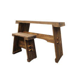 Guqin 테이블과 의자 오동 나무 골동품 단단한 나무 공명 상자 피아노 테이블 이동식 및 조립 휴대용 피아노 의자 티 테이블 중국 문화 테이블