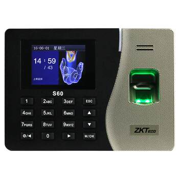 Zkteco/Entropy Technology S60 Fingerprint Attendance Machine Network-Based Check-In Machine Clock-In Device Employee Attendance Fingerprint All-In-One Machine