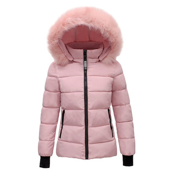 2022 Short Down Cotton Jacket Women's Winter Off-Season Jacket Slim Fit Thickened Large Fur Collar Plus Size ເສື້ອຜ້າຝ້າຍ trendy