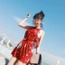 Đồ bơi nữ bảo thủ dễ thương chia áo tắm nhỏ tươi sinh viên Hàn Quốc ngực nhỏ tụ tập váy áo tắm sinh viên đồ bơi 2 mảnh cho bé gái Bộ đồ bơi hai mảnh