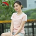 Áo sơ mi nữ tay ngắn Anta 2019 thoáng khí thể thao nữ chính thức đích thực thon gọn giản dị cổ tròn áo thun nửa tay - Áo phông thể thao áo thun thể thao nam chính hãng Áo phông thể thao