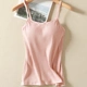 Cotton cotton cotton đồ lót nữ mùa hè với áo ngực áo ngực cup cup không có vành sling thể thao đáy áo