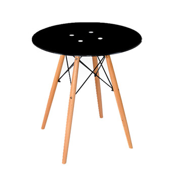 Negotiate tempered glass dining table coffee table round shape