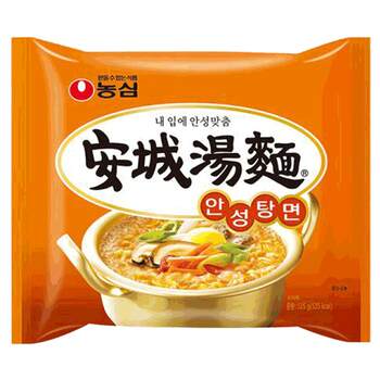Korean imported food nongshim anseong noodle soup instant noodles late night snack instant noodles seafood spicy ramen fried sauce noodles