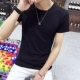 Mùa hè nam ngắn tay áo thun cổ tròn rộng kích thước lớn từ bi thanh niên nửa tay áo T-shirt áo trắng đáy thủy triều áo thun nam cổ tròn