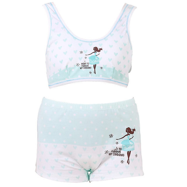 Developmental young girl underwear pure cotton suit