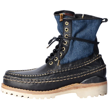 ຜະລິດໂດຍ Dream, grizzly retro high-top ancient cloth splicing shoe king men's shoes Goodyear workwear waterproof boots