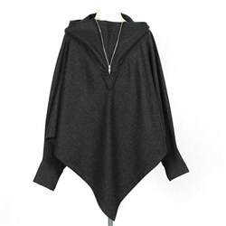 ສ່ວນບຸກຄົນຂອງຜູ້ຊາຍ cloak hooded bat ວ່າງ sweatshirt cape jacket ຜູ້ຊາຍ hairstylist ຂັ້ນຕອນການປະຕິບັດທາງເລືອກ