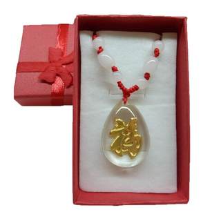 Gold foil zodiac crystal US dollar jewelry red rope pendant men's and women's children's necklace natal pig gift