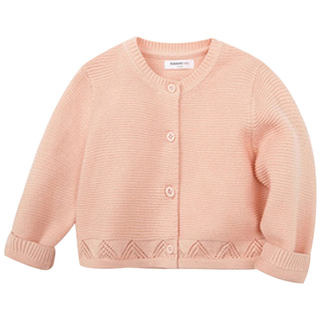 Barlabara girl baby knitted jacket, baby baby cardigan sweater 2021 spring and autumn new children's clothing summer