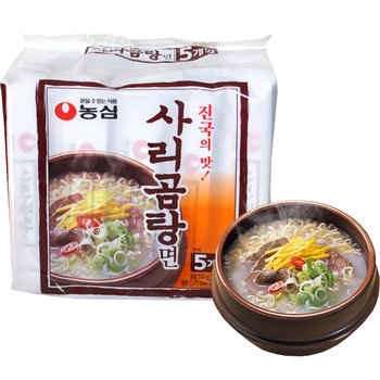 Korean Imported Nongshim Beef Bone Soup Noodles 110g*5 Bags Beef Bone Soup Ramen Instant Noodles Instant Food