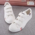 Giày vải nam phiên bản Hàn Quốc của giày trắng hoang dã nam Velcro khóa mới dính khóa thể thao đôi giày nam - Plimsolls Plimsolls