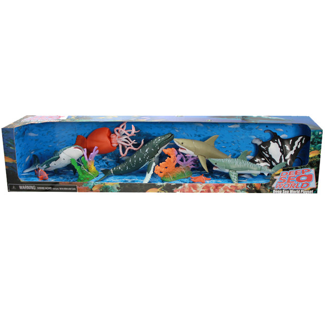Simulation model octopus orca doll gift box great white shark
