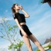 Áo tắm Hàn Quốc, xẻ, phẳng, bảo thủ, mỏng, bụng che, tay áo ngắn, suối nước nóng, nước hoa nhỏ, áo tắm ba mảnh đồ bơi 2 mảnh đẹp Bộ đồ bơi hai mảnh