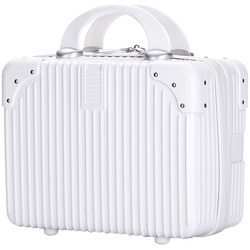 ກໍລະນີເຄື່ອງສໍາອາງ ABS+PC ສົດຂະຫນາດນ້ອຍແບບເກົາຫຼີ 14 ນິ້ວ suitcase Princess wedding box women small suitcase travel box
