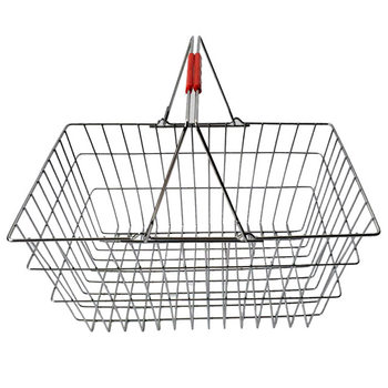 Jingmu Supermarket Metal Shopping Basket Portable Iron Basket Type Baskets Stainless Steel KTV Drink Basket ແນະນໍາໂດຍຜູ້ຈັດການຮ້ານ Shanghai