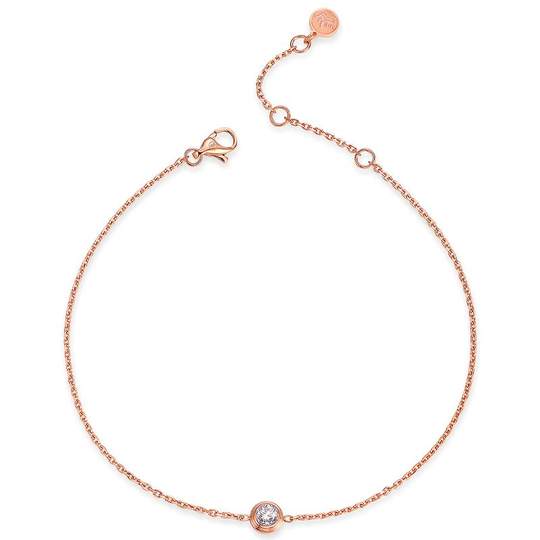 黄金钛钢18K金单钻女生脚链女 2025新款潮性感女士七星脚环足链