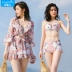 2018 mới siêu chia áo tắm nữ ba mảnh bikini bảo thủ ngực nhỏ tụ tập che bụng đồ bơi - Bộ đồ bơi hai mảnh hình ảnh áo tắm 2 mảnh Bộ đồ bơi hai mảnh