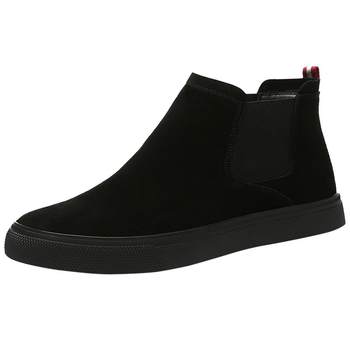 Casual leather shoes chelsea mid-cut men's thick-soled martin boots