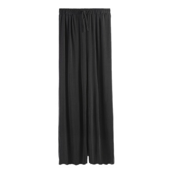 ຂະຫນາດໃຫຍ່ drapey knitted pants ແມ່ຍິງ modal ຂາກ້ວາງ pants summer lengthening slimming ໄຂມັນ mm ຂະຫນາດໃຫຍ່ຂະຫນາດກົງ