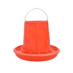 Bucket chicken equipment supplies for chickens, ducks and geese thickened feed bucket poultry large trough automatic lowering bucket feeder