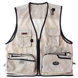 Summer Thin Outdoor Multi-Pocket Photography Vest Casual Fishing Vest Mesh Men's Vest Vest Customized