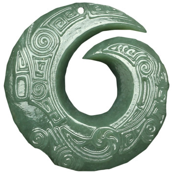 Ping an buckle good fortune necklace jade pendant