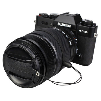 JJC ເຫມາະສໍາລັບ Fuji lens cover anti-lost rope XT20 XA5 XT100 xT3 XT30 camera 46 52 58 62 67mm leather patch 1545/18-55/23 f1.4 lens digital accessories