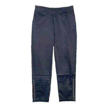 ກາງເກງຂາຍາວເອີຣົບສໍາລັບແມ່ຍິງ 2023 ພາກຮຽນ spring ແລະ summer ບາງ elastic slim ແອວສູງສະຫມໍ່າສະເຫມີ zipper ຕີນຂະຫນາດນ້ອຍນອກໃສ່ pants ຫນັງເຈ້ຍ