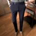 Mùa thu Nam Quần âu Quần dài Hàn Quốc Slim Black Quần Quần Quý ông Gió Anh Quần Nam Kinh doanh Quần thẳng - Quần Harem quần jogger harem Quần Harem