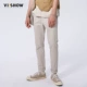 viishow mùa hè mỏng quần giản dị chân nam quần đen phần dài thanh niên thủy triều quần harem - Crop Jeans