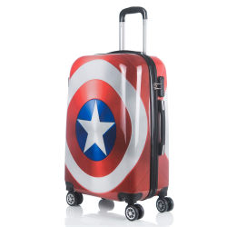 Captain America PC Trolley Box Cartoon Suitcase Men's and Women's 20 Suitcases 24-inch Password Aircraft Universal Wheel