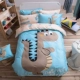 Trẻ em cậu bé phim hoạt hình bông bông chăn denim 1,2m khăn trải giường 1,5m giường ba mảnh 4 người - Bộ đồ giường bốn mảnh