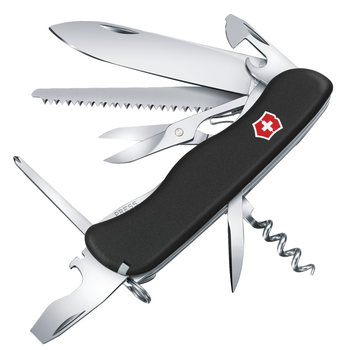 ດັ້ງເດີມ Victorinox Swiss Army Knife ຂອງແທ້ Swiss Knife Multifunctional Army Knife Black Front Drive 0.8513.3