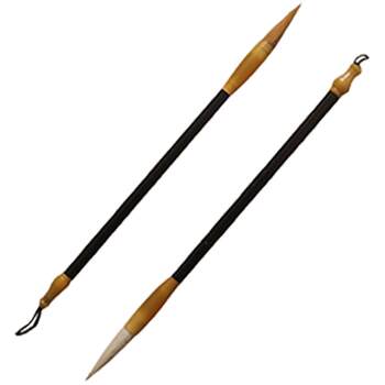 Shanlianhu Brush Set with Goat Hair and Wolf Hair, Stationery Supplies, Hard and Medium Bristle Brush, Calligraphy Soft Bristle Brush, High-Quality Bamboo Handle, Medium-Sized Brush for Adults, Chinese Painting, Landscape, Ink Brush, Calligraphy Paper, Daily Practice
