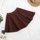 2017 mới đàn hồi cao eo váy ngắn ô váy đơn giản knit hoang dã một từ váy pettiskirt chân váy chữ a caro Váy