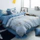 Playboy bông denim bông trải giường chăn 1.8m giường nhỏ gọn ba mảnh 1.5 - Bộ đồ giường bốn mảnh