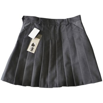 TB pleated skirt ພາກຮຽນ spring high-waisted university style grey suit material A-line skirt slimming skirt anti-exposure short skirt for women