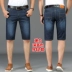 quần short denim mùa hè phần mỏng đàn ông bình thường của nam giới lăm quần ống chẽn lỏng bình thường của 5 mùa hè quần màu sáng quần áo nam đẹp	 Cao bồi