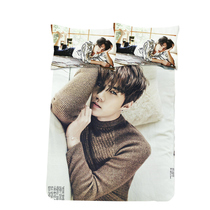 diy customized EXO Wu Sehun bed sheet and quilt cover four-piece Korean star student girl dormitory quilt three-piece set