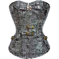 Emily Palace Gothic Corset Printed Steel Buckle Silver Corset Body Palace Shaping Corset corset