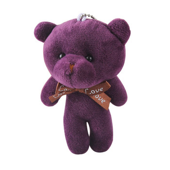 ກາຕູນ Cute Jointed Bear Doll Teddy Bear Bow Bear Pendant Small Clothes Bouquet Accessories Plush