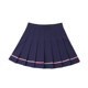Student elastic waist striped skirt pink
