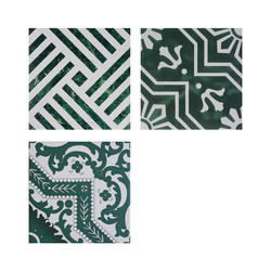 Nordic retro tiles dark green tiles modern restaurant wear-resistant floor tiles 300300 B&B art tile kitchen