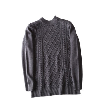 ແນະນໍາໃຫ້ເກັບຮັກສາຜະລິດຕະພັນທີ່ດີ Y velvet ດູໃບໄມ້ລົ່ນຂອງຜູ້ຊາຍແລະລະດູຫນາວຮອບ pullover slim ຫນາ knitted sweater ອົບອຸ່ນຢູ່ໃນຫຼັກຊັບ.